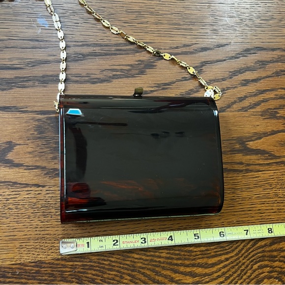 Vintage Wilardy Lucite Translucent Tortoise Purse - Picture 11 of 12